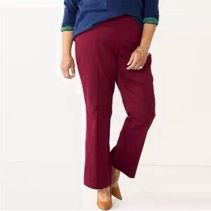 NWT Croft & Barrow Stretch Pull-On Bootcut Pants